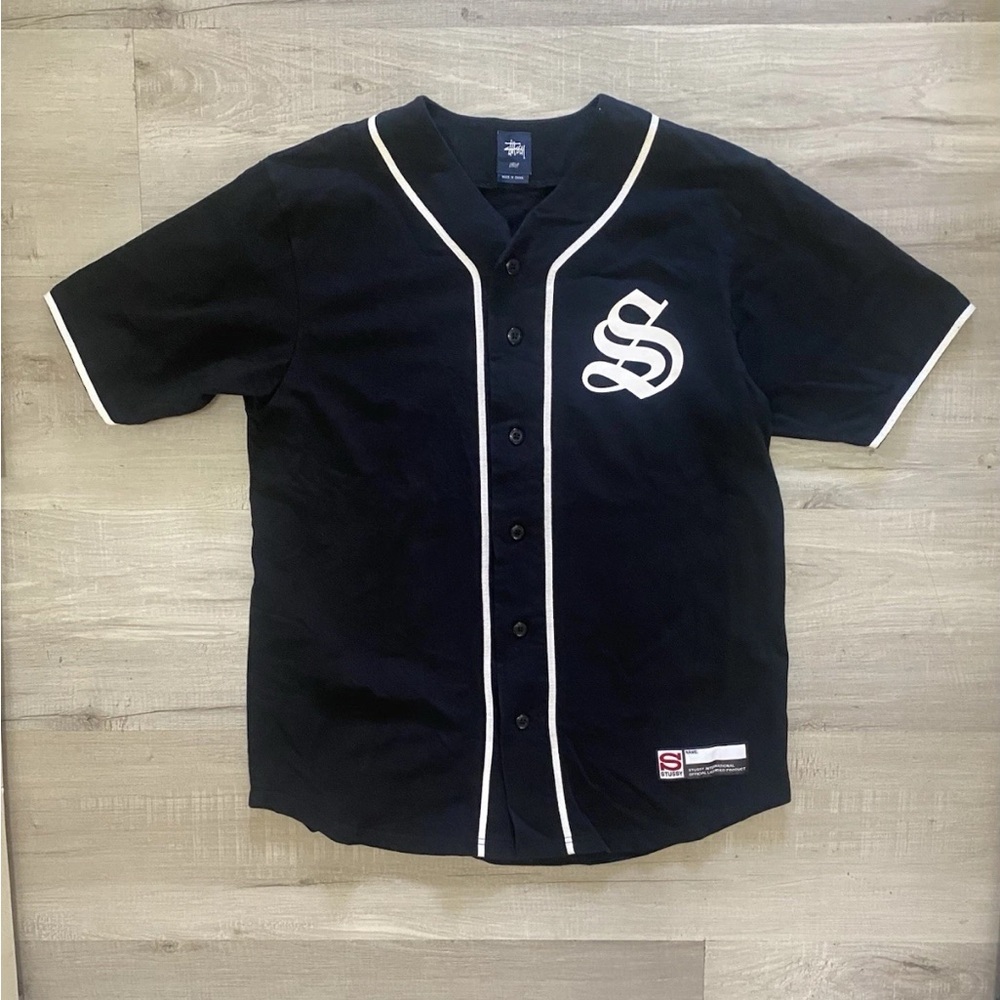 Stussy Black Baseball Logo Jersey Men’s Medium